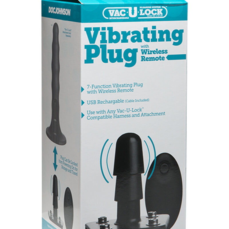 VAC-U-LOCK Vibrating Plug with Remote.
