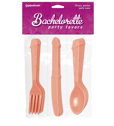 Péniszes evőeszközkészlet.