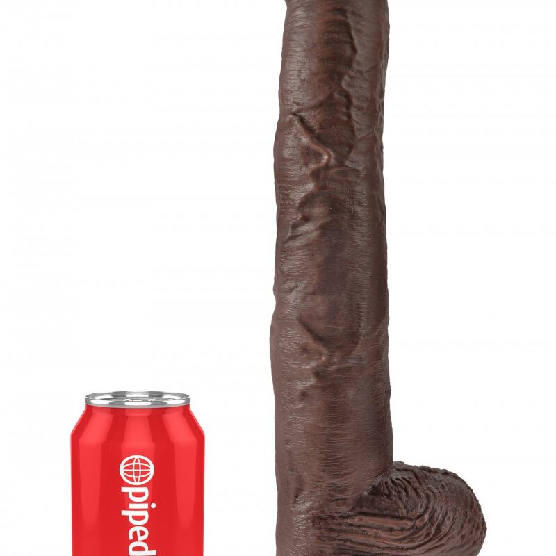 King Cock With Balls 35.5cm-barna.