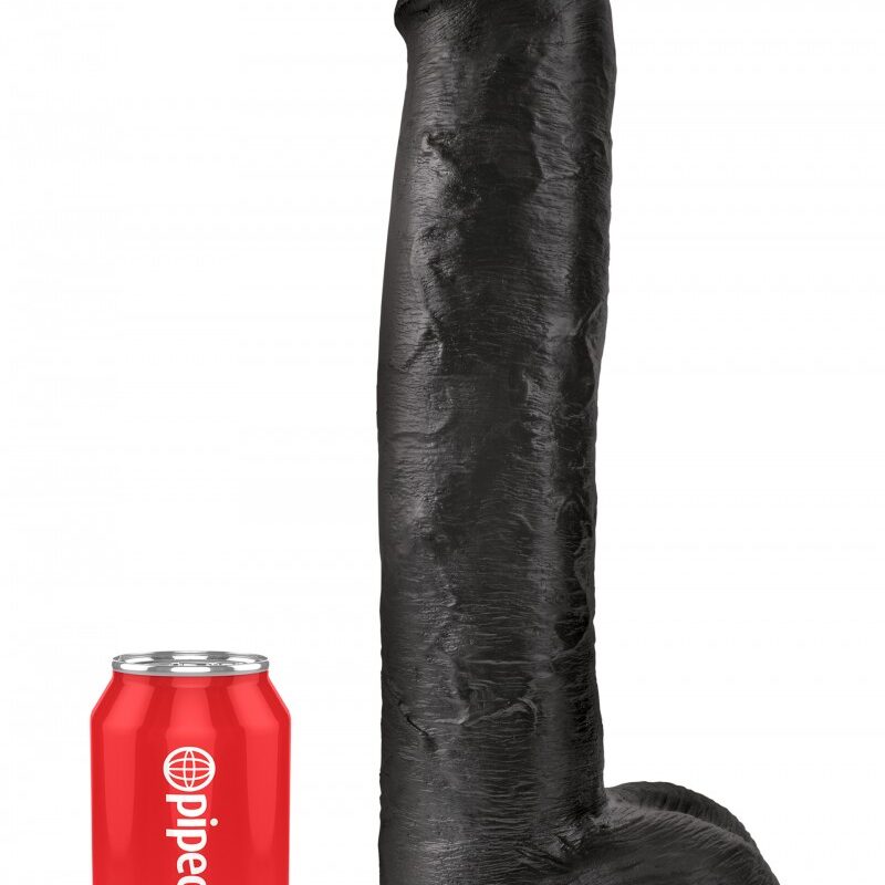 King Cock With Balls,fekete-38cm.