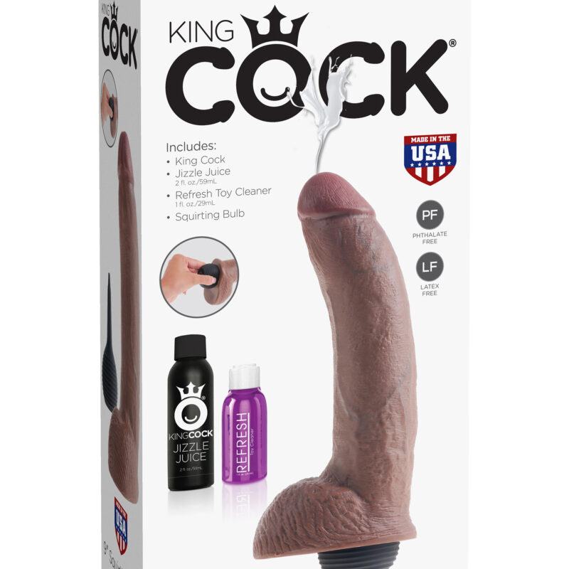 King Cock SQUIRTING COCK barna-23cm.
