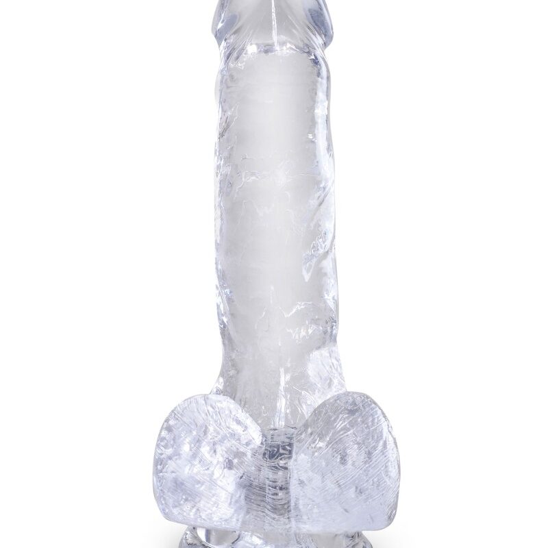 King Cock Clear herés dildó-16cm.