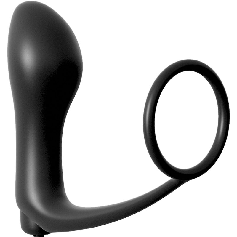Ass-Gasm Cockring Plug vibrating.