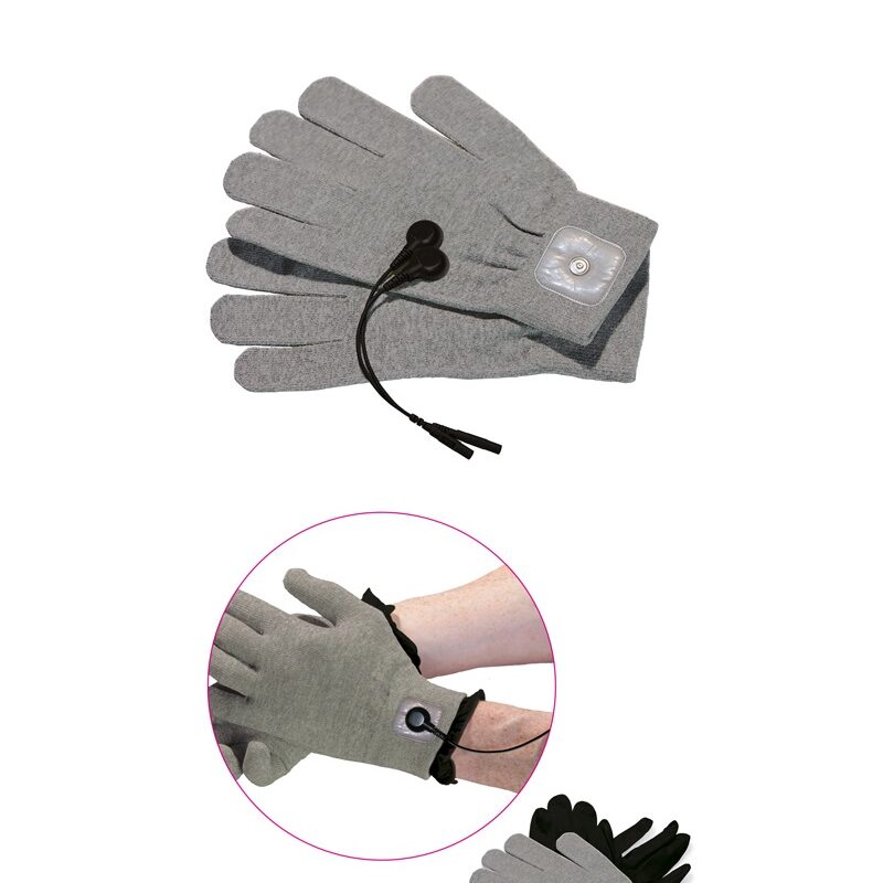 Mystim-elektro kesztyű.