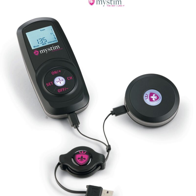 Mystim Cluster Buster -távvezérelhető elektro stimulációs készlet.