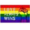 Szivárvány zászló ,Love Always Wins 90x150cm.