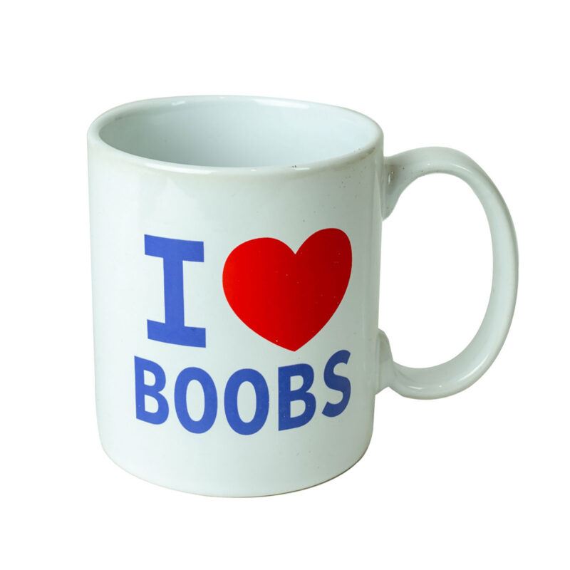 I Love Boobs bögre.
