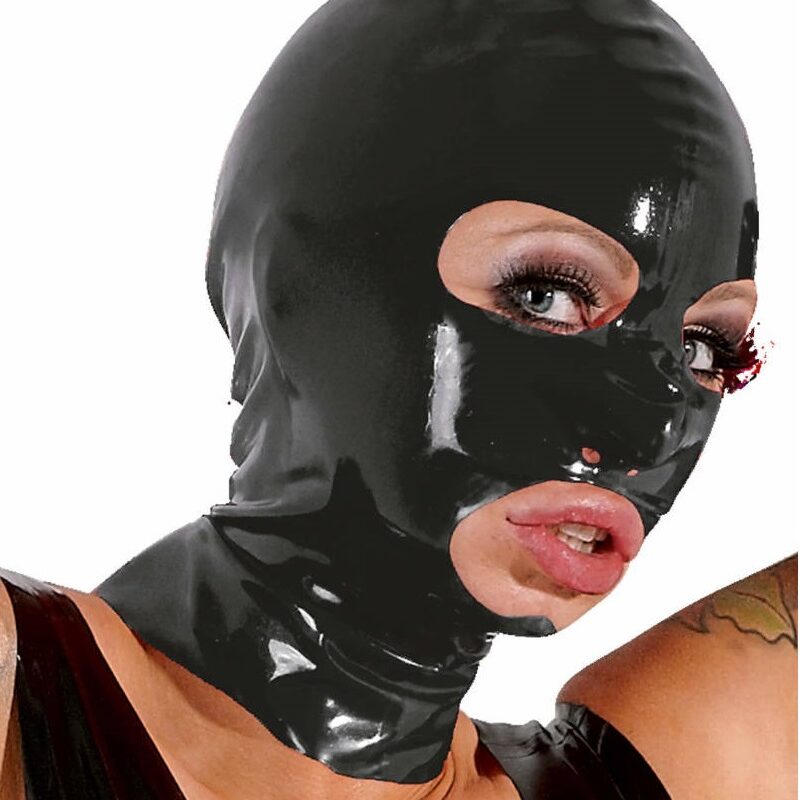 LATEX - fejmaszk,fekete.