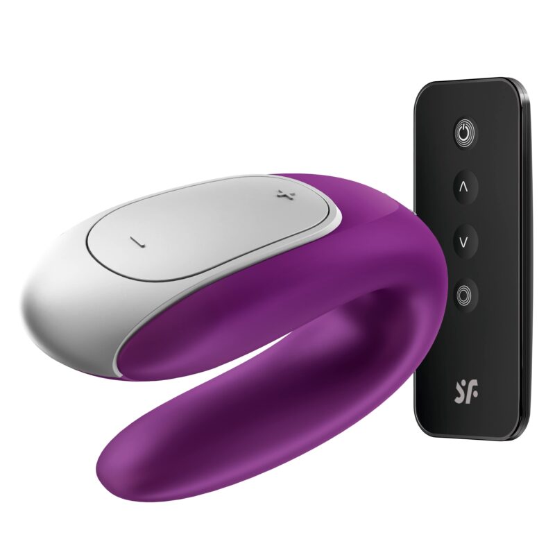 Satisfyer Double Fun - okos, akkus, vízálló, rádiós párvibrátor ,lila.