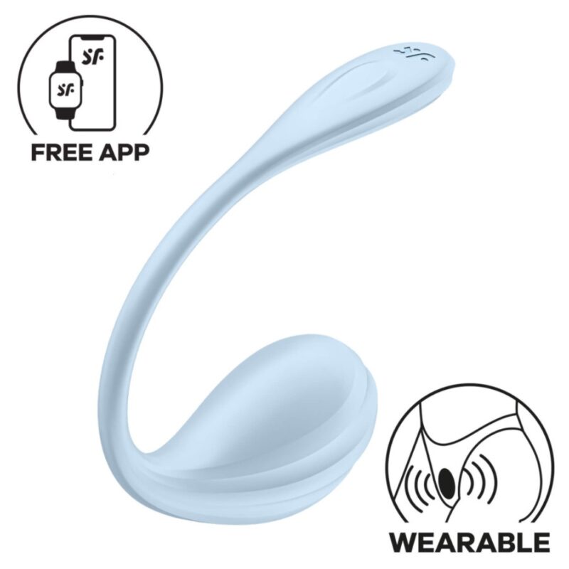 Satisfyer Smooth Petal - okos vibrációs tojás -kék.