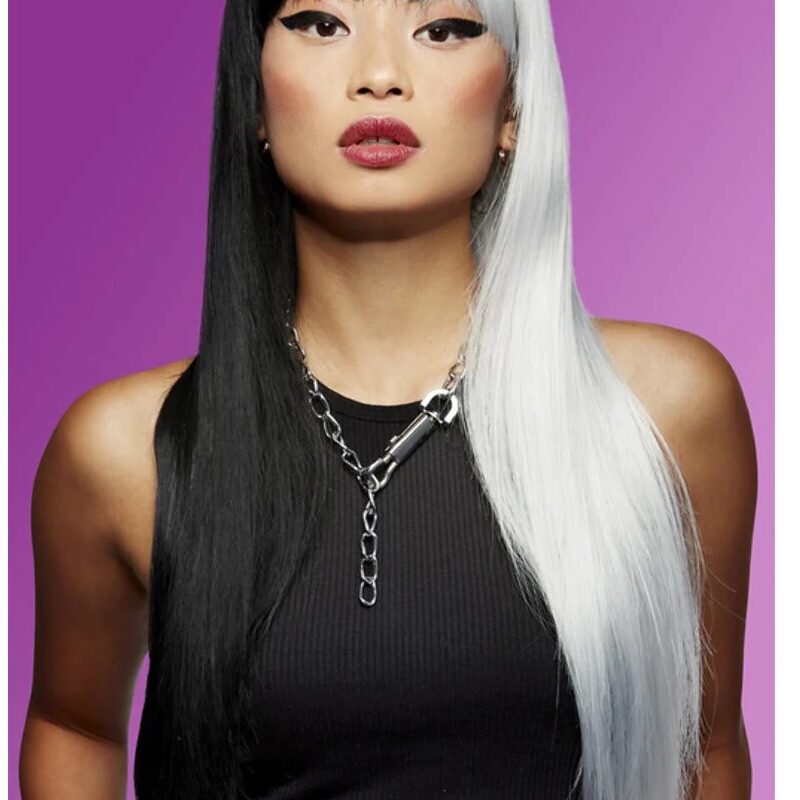 Manic Panic fekete,fehér paróka.