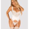 OBSESSIVE Amor Blanco underwire corset & thong. Méret:S/M