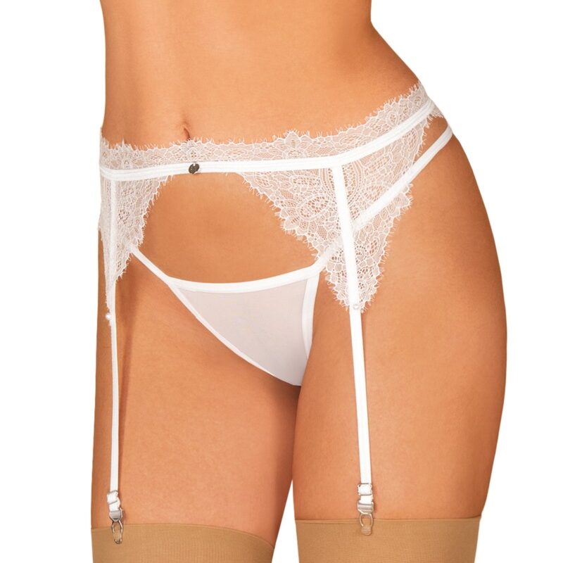 Obsessive Bianelle garter belt white. Méret:S/M