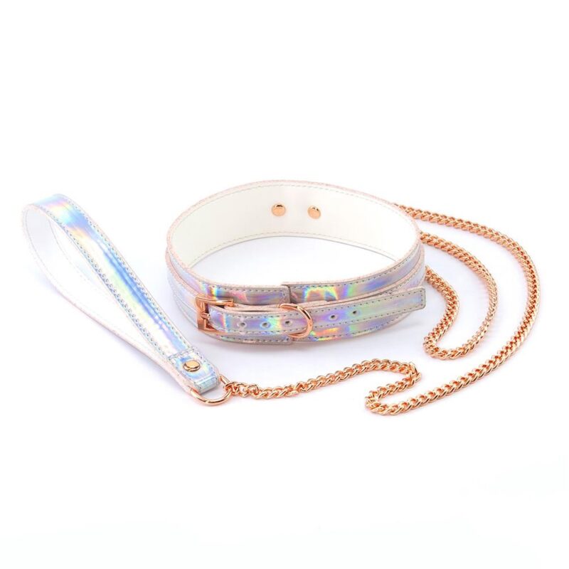 COLLAR & LEASH RAINBOW.