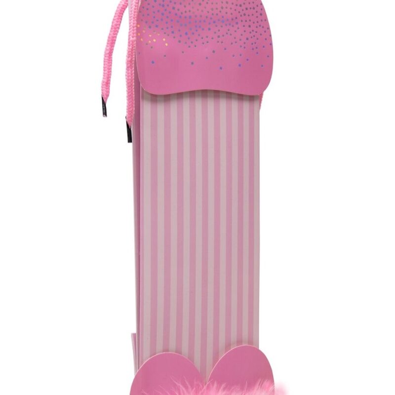 Szőrös papír táska pénisszel -30cm.