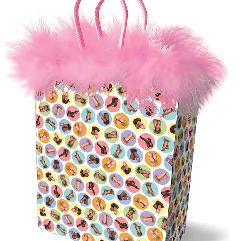 Szőrös papír táska pénisz képekkel-28cm.