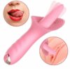 Szilikon nyelv vibrátor-akku,10func. Pink