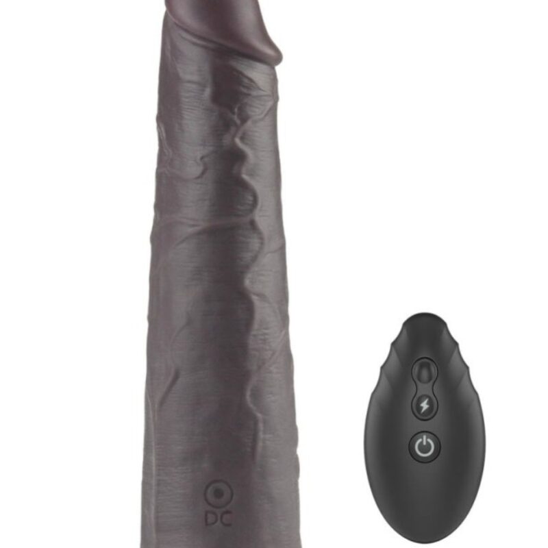 Dual Layered Silicone Rotator Brown,akkus,távirányítós-20cm.