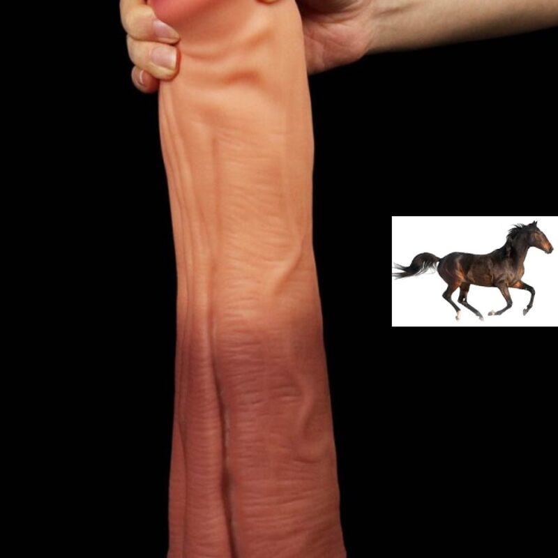 Hátas dildo dual layer-30cm.