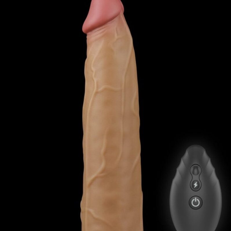 Dual Layered Platinum Silicone Rotator,akkus,távirányítós-23cm.