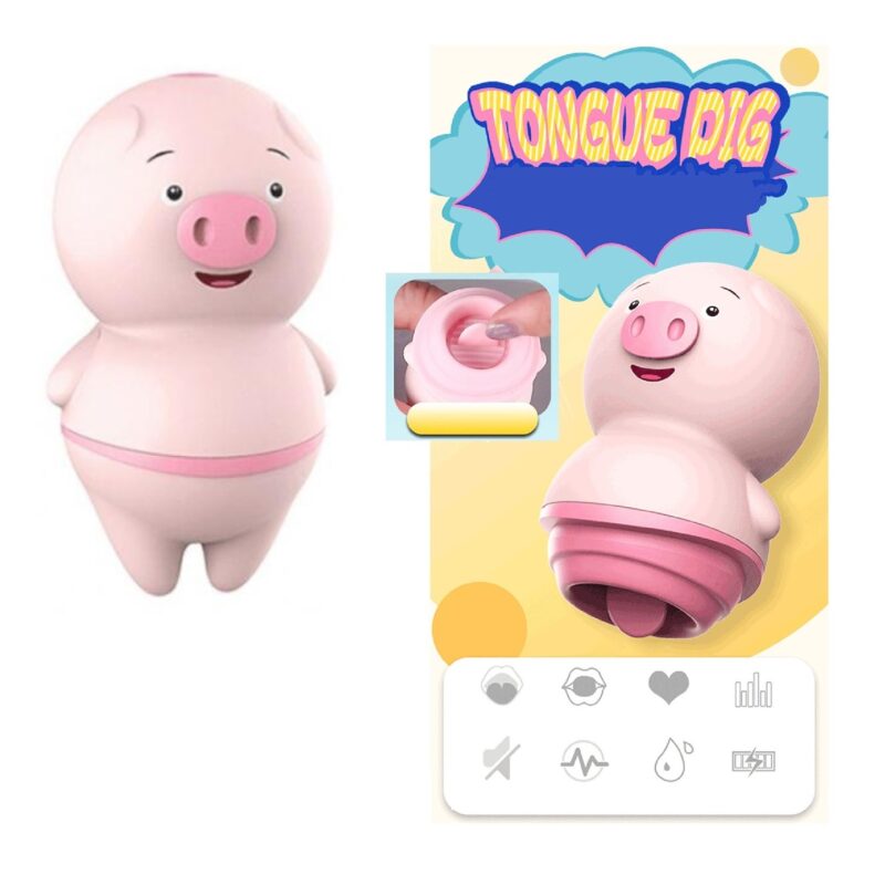 Pig-nyelv vibrátor,10func. Akkus,USB töltő zsinórral