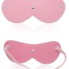 Rózsaszín szemmaszk-műbőr.