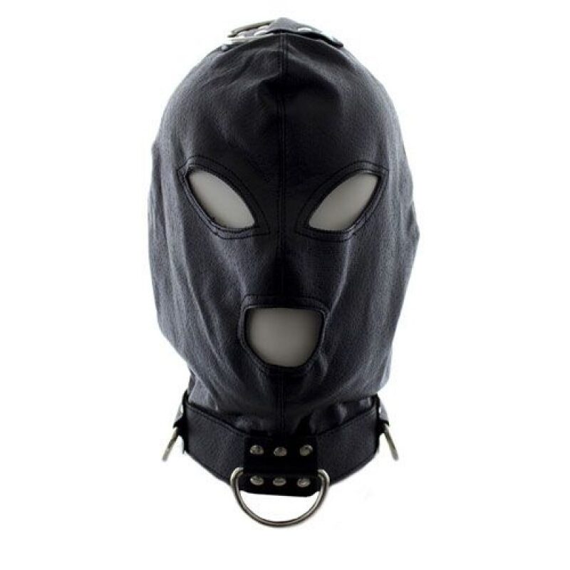 Fűzős maszk karikás nyakpánttal.