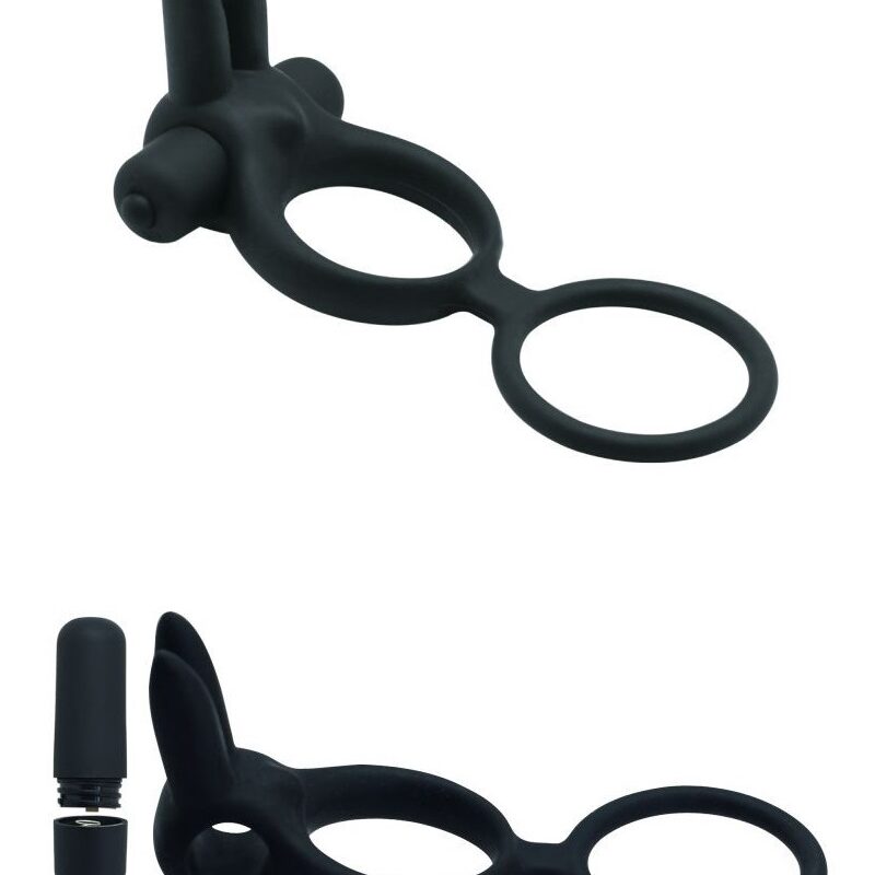 Szilikon vibro dupla péniszgyűrű.