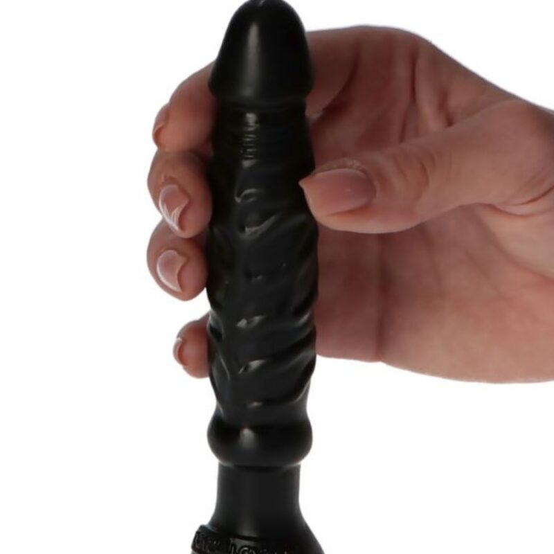 Vékony fekete anál dildó.