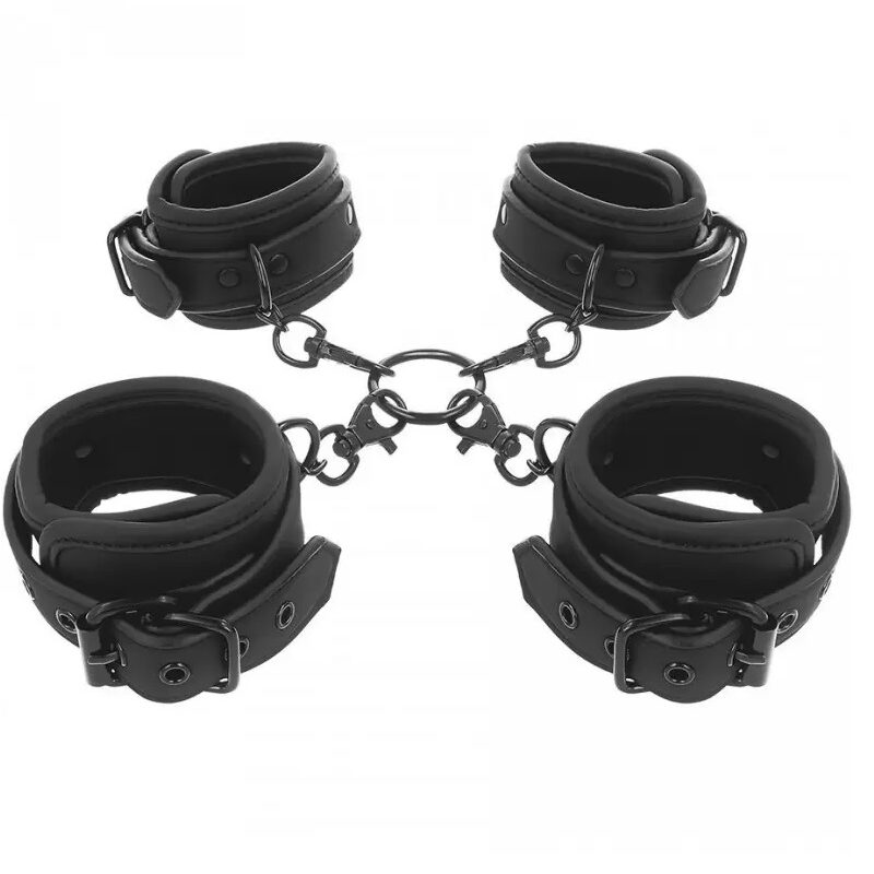 FETISH Hogtie and cuffs-vegan bőr.