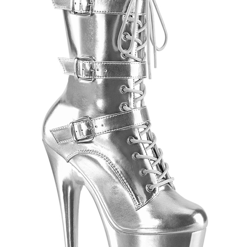 Pleaser ezüst csizma,No.1043. 38-as