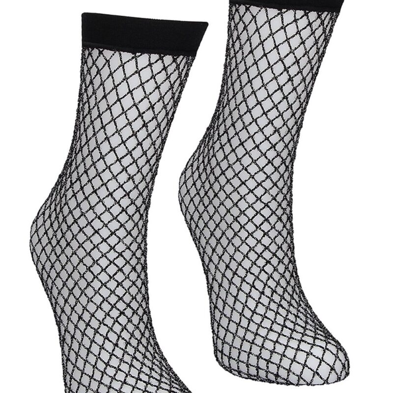 Csillámló necc női zokni.