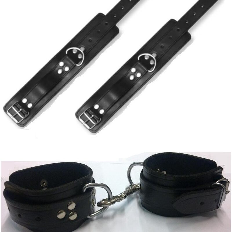 Kézbilincs karabínerrel-vastagbőr