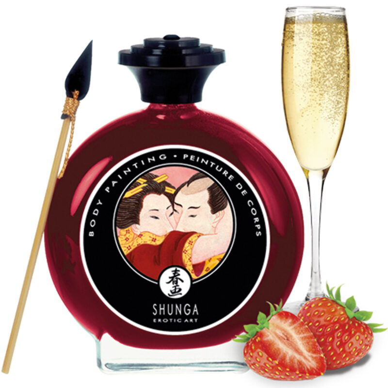 Ehető testfesték-Champagne & Strawberry-100ml.