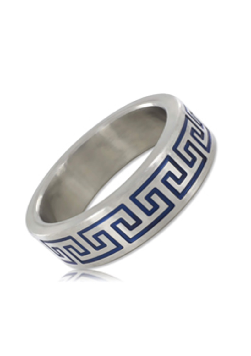 Blue Greek Key Design Cockring. Ármérő:45mm