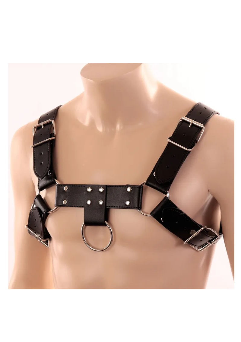 Kansas műbőr pántos felső férfiaknak.