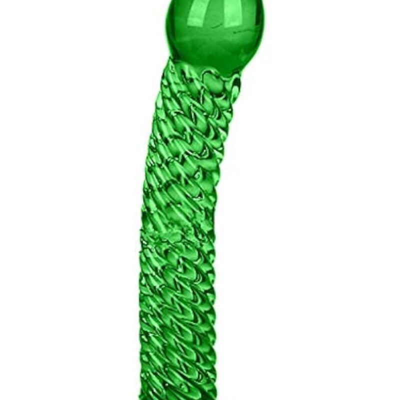 Micah zöld üveg dildó -18cm.