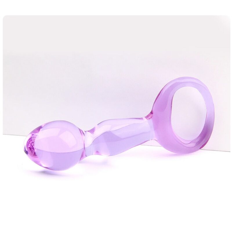 Lila üveg prosztata masszírozó.