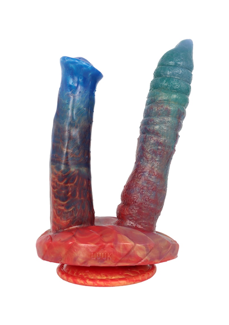 Alien,hátas szilikon dupla dildó.