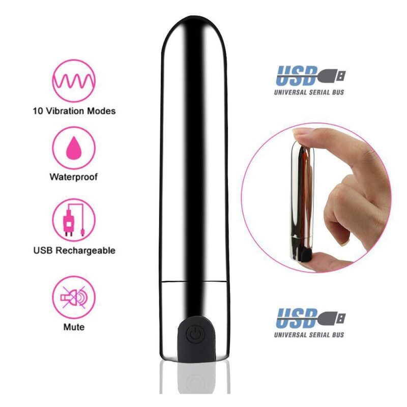 Ezüst nyíl vibrátor 9cm ,akkus.