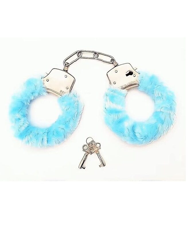 Basic Szerelem bilincs babakék plüss borítással.