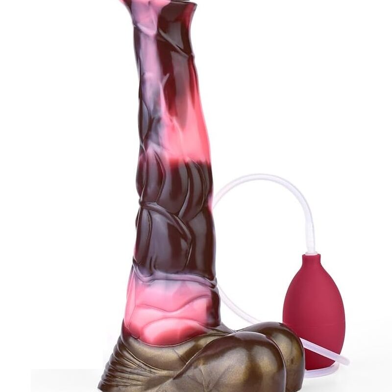 Conner foltos csődör squirting dildó-26cm.