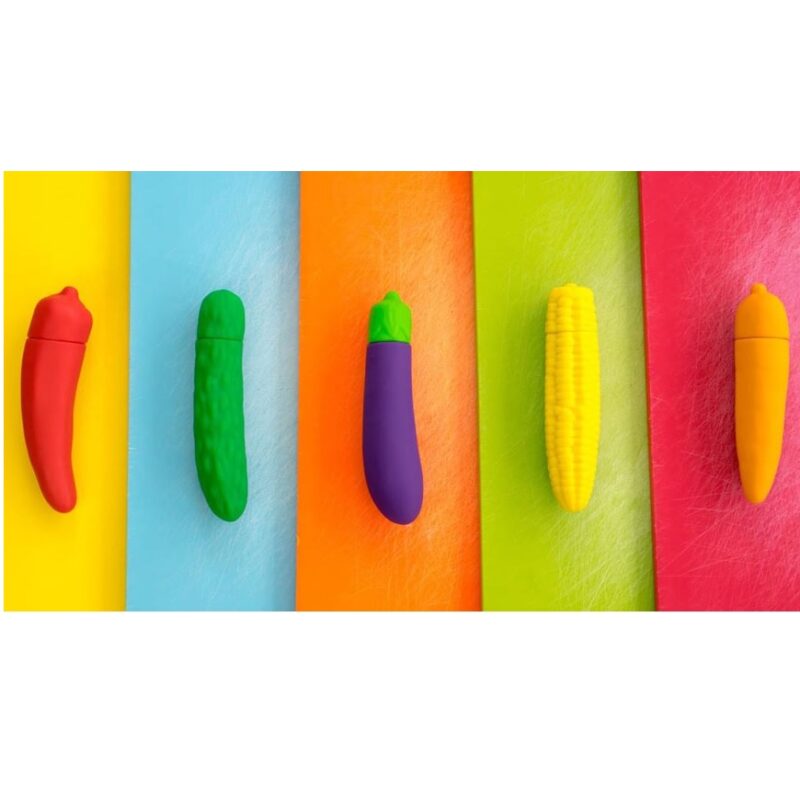 Zöldség vibrátor szilikon-10function. Piros paprika