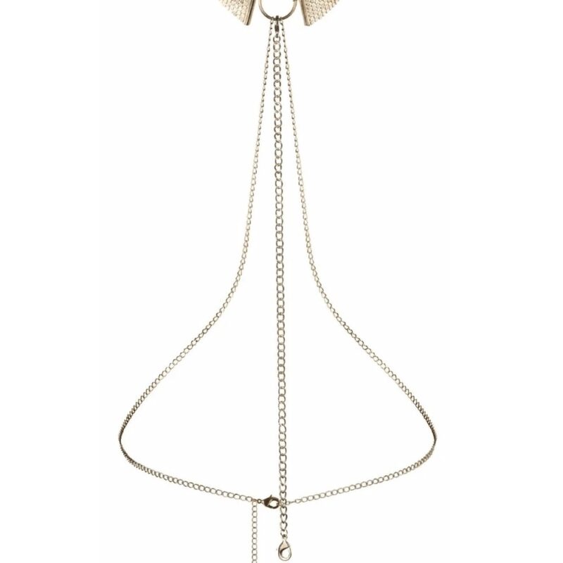 Bijoux-széles arany színű nyaklánc fémből.