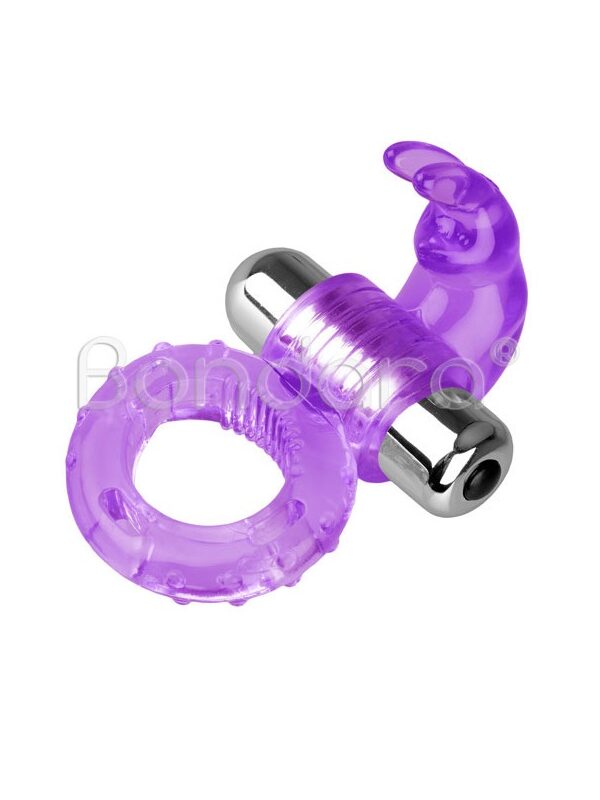 Bunny vibro cock ring. Pink