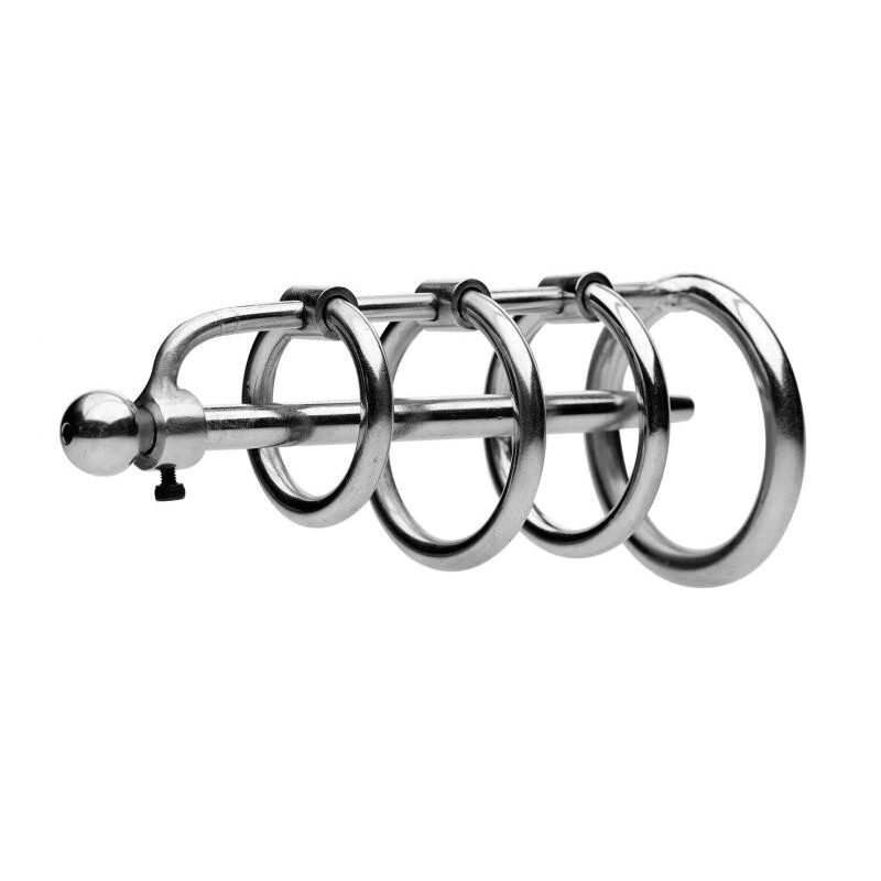 Pénisz katéter péniszgyűrűkkel-orvosi acél.