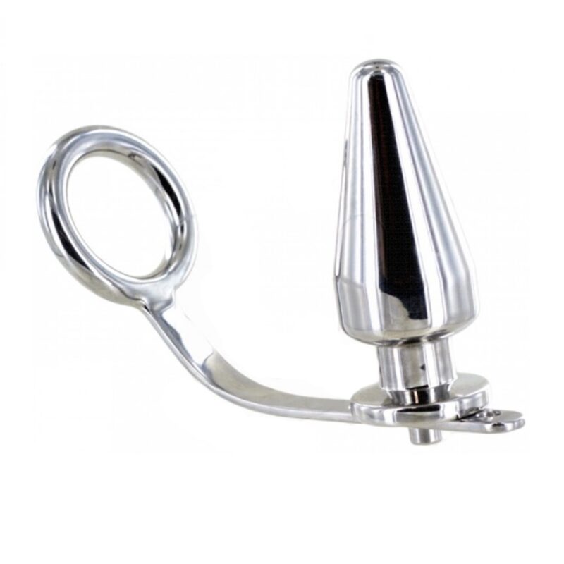 Péniszgyűrű anál pluggal.