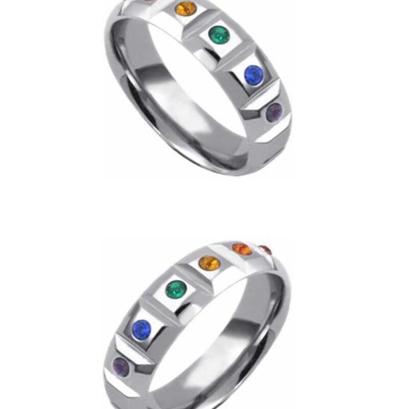 Köves acél péniszgyűrű. Átmérő:50mm