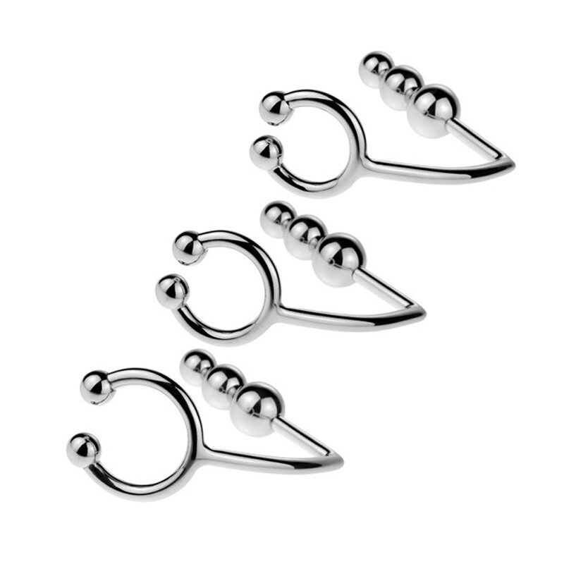 Fém péniszgyűrű 3anál golyóval.