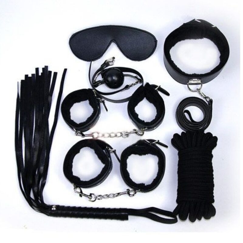 Top BDSM szett fekete-10db-os.